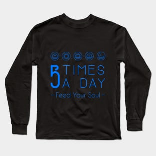 Feed Your Soul - Night Blue Long Sleeve T-Shirt